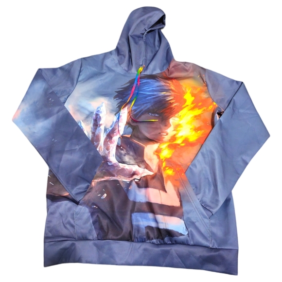 Anime Bakugou Katsuki Men's Sz XL Pullover All over Print Hoodie - Picture 1 of 3